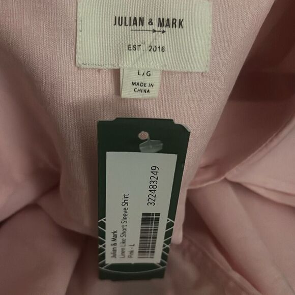 ✨Julian & Mark ANDREW PALE PINK SZ LARGE SHIRT✨ - Picture 6 of 10